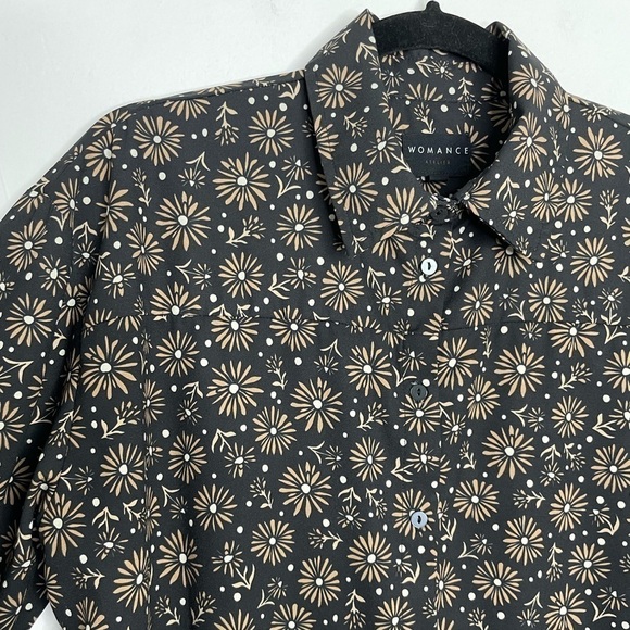 Womance Atelier oversized dark floral buttons down shirt - Picture 4 of 10